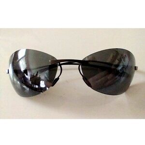 Unisex Sunglasses Lightweight Gray Mirror Curved Lens Techie